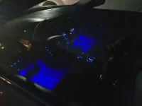 Blue LED foot well covers off.webp